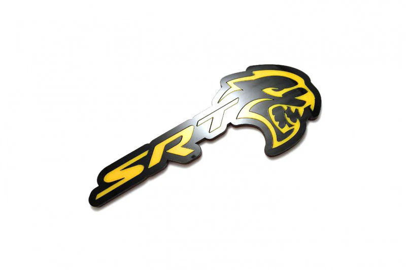 Dodge tailgate trunk rear emblem with SRT Hellcat logo - Image 8