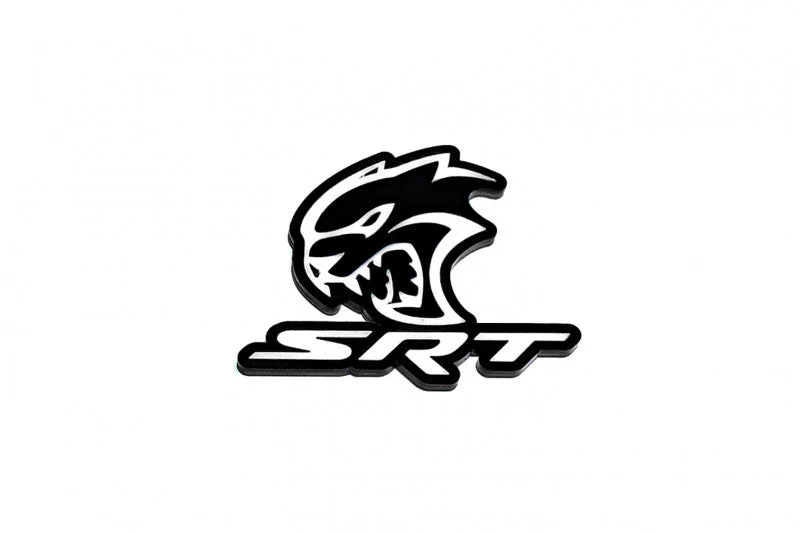 Dodge tailgate trunk rear emblem with SRT Hellcat logo (type 4) - Image 7