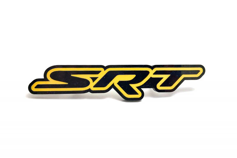 Dodge tailgate trunk rear emblem with SRT logo (type 2) - Image 2