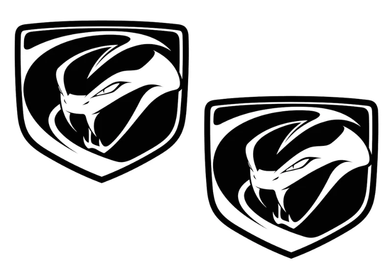 Dodge Viper emblem for fenders with Striking Snake logo