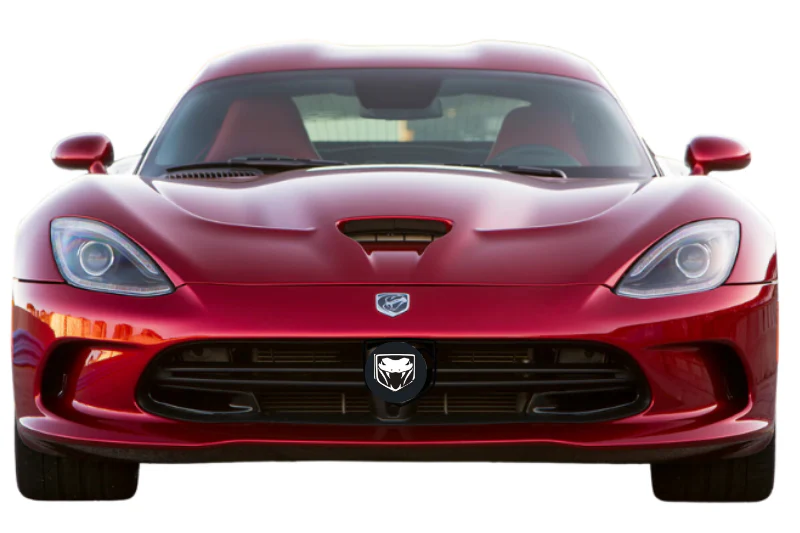 Dodge Viper Radiator grille emblem with Striking Snake logo (type 2) - Image 2