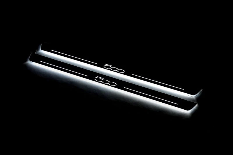 Fiat 500 2007+ Led Door Sills With Logo 500 - Image 3