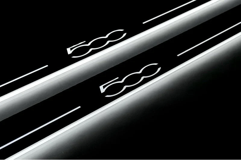 Fiat 500 2007+ Led Door Sills With Logo 500 - Image 4