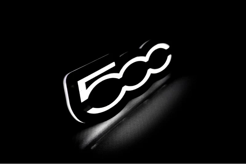 Fiat Illuminated LED Radiator Grille Emblems and Badges with 500 logo - Image 4