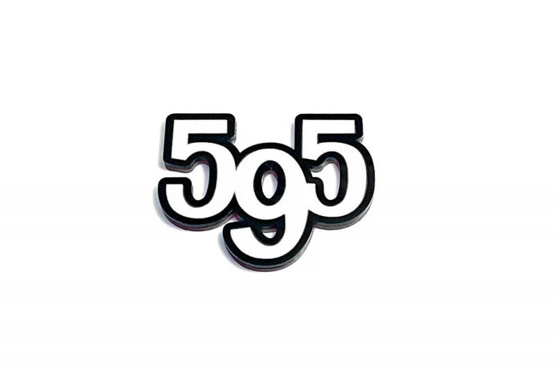 Fiat tailgate trunk rear emblem with 595 logo - Image 2
