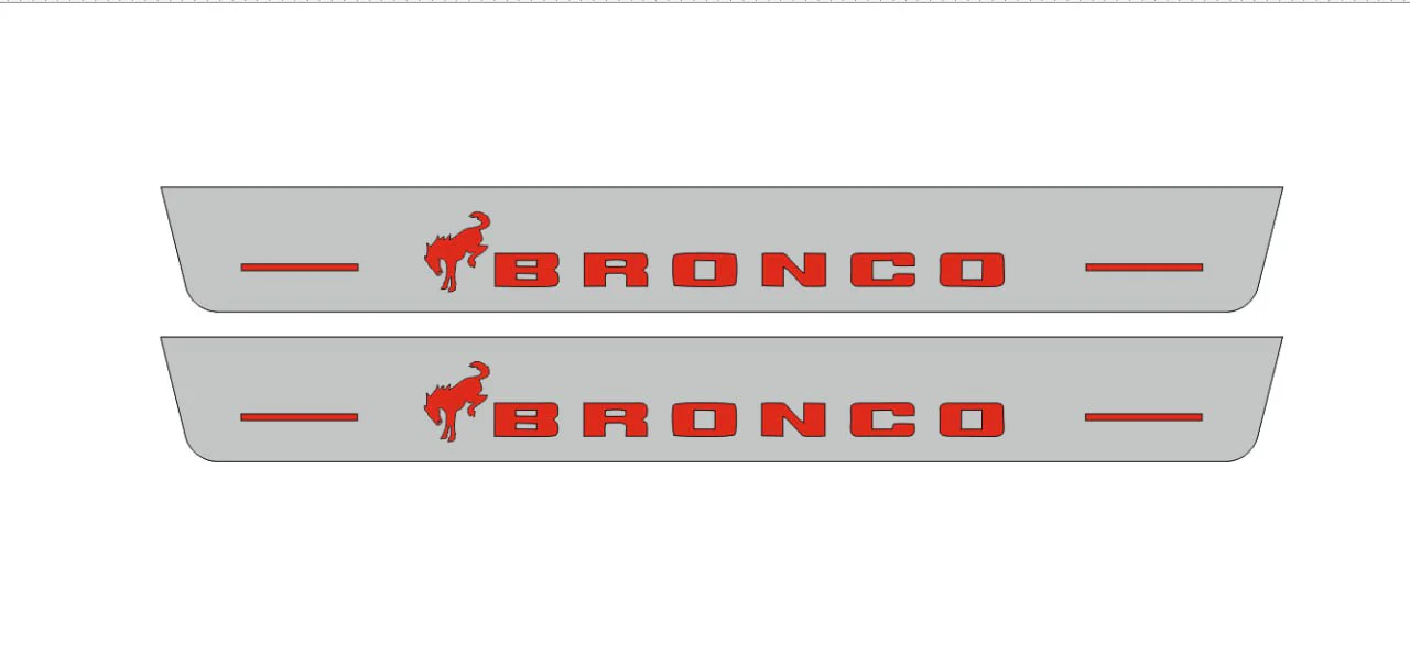 Ford Bronco Door Sill Led Plate With Bronco logo - Image 3