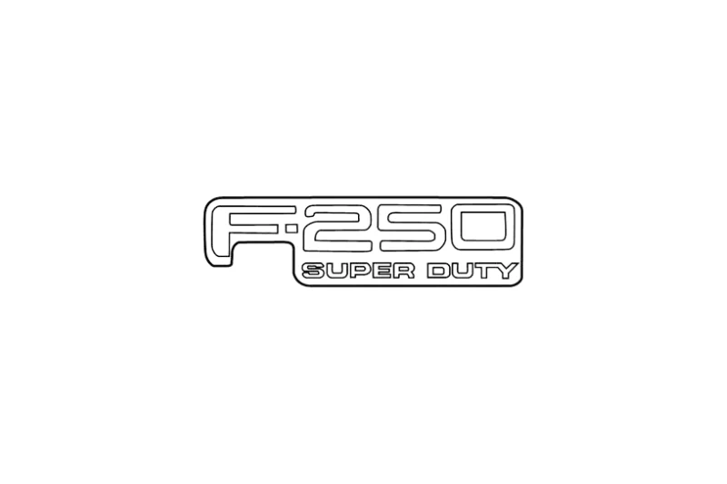 Ford F250 Radiator grille emblem with F250 Super Duty logo (Type 3)