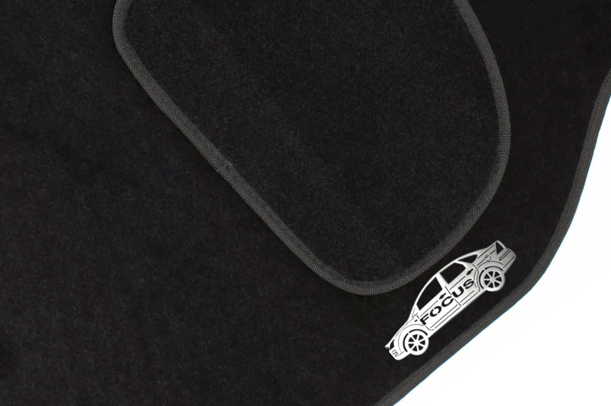 Ford Focus II 4D (2004-2011) Floor Mat Emblem Set β Stainless Steel Badges