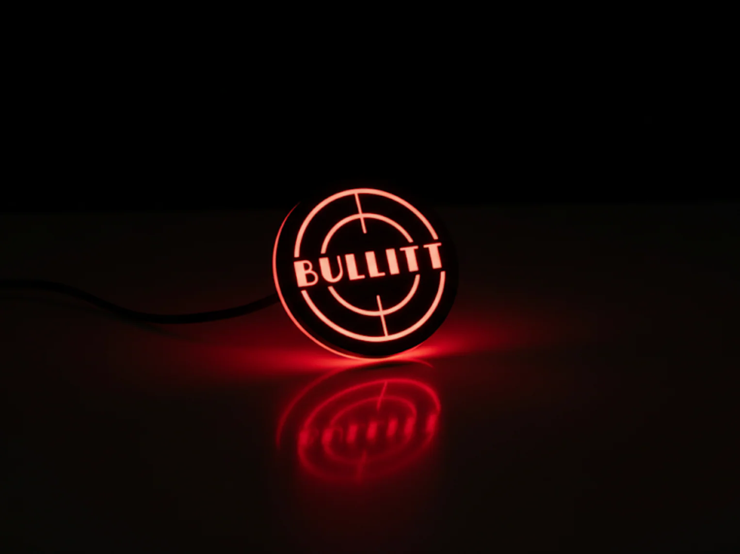 Ford Illuminated LED Radiator Grille Emblems and Badges with Bullitt (type 1) logo