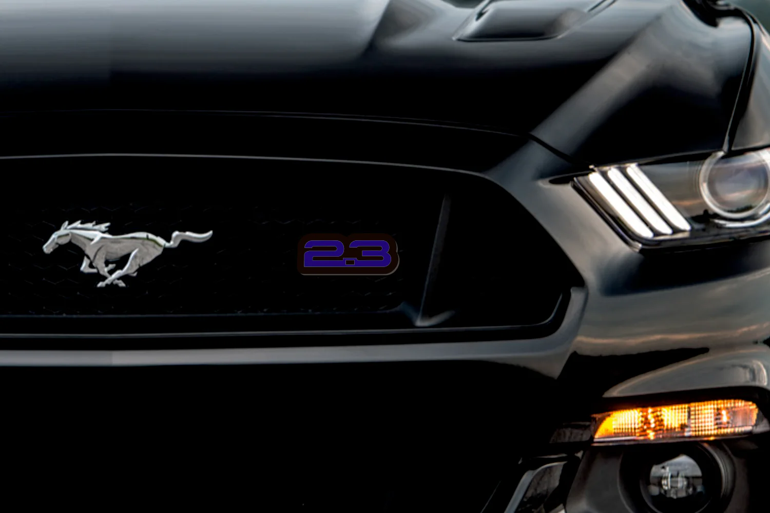 Ford Illuminated LED Radiator Grille Emblems and Badges with Mustang 2.3 logo - Image 2