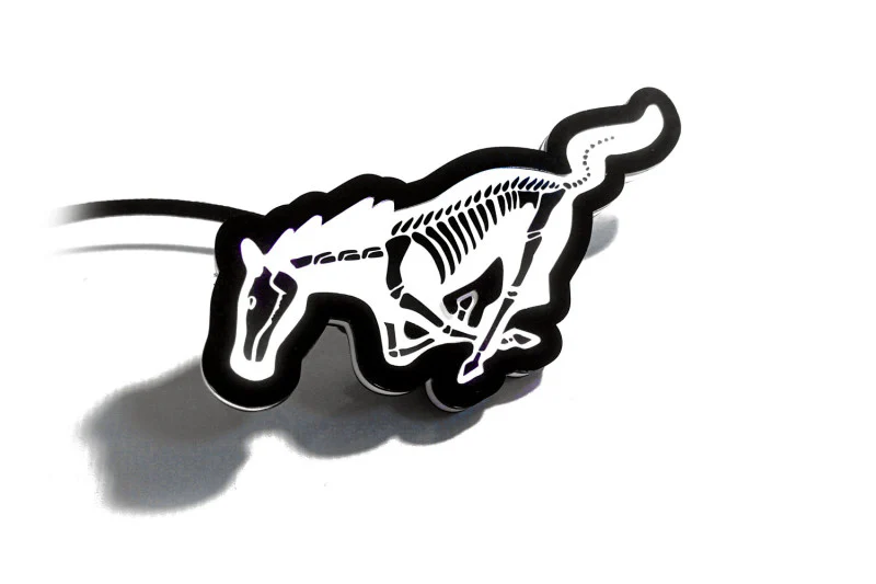 Ford Illuminated LED Radiator Grille Emblems and Badges with Mustang Horse Skeleton logo - Image 10