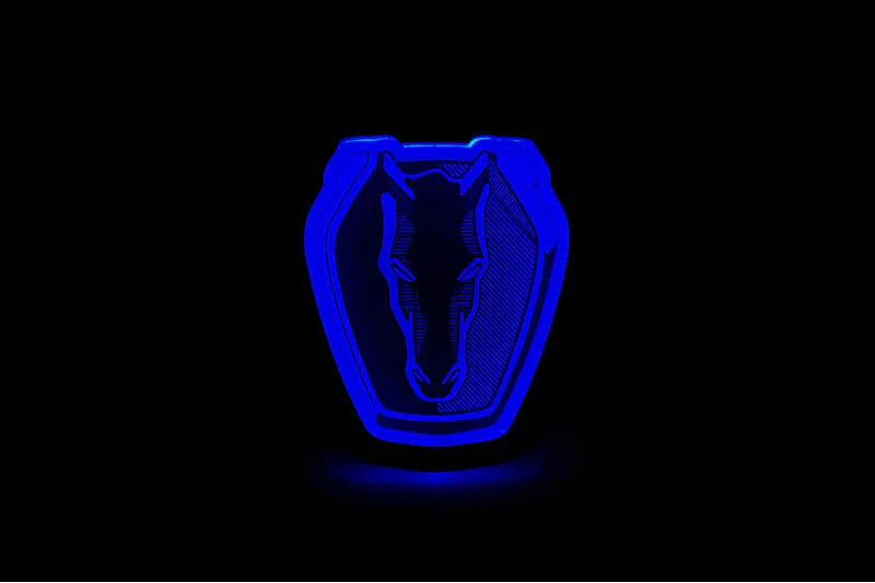 Ford Illuminated LED Radiator Grille Emblems and Badges with Mustang Dark Horse (type 1) logo - Image 3