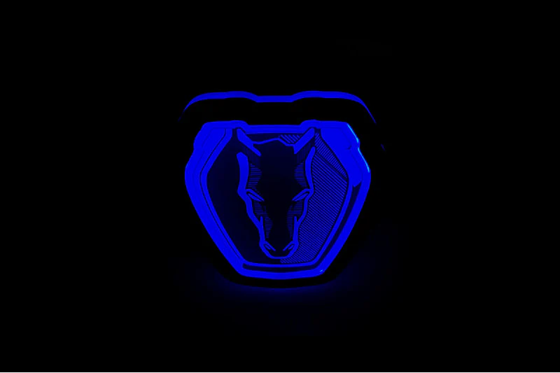 Ford Illuminated LED Radiator Grille Emblems and Badges with Mustang Dark Horse (type 1) logo - Image 5