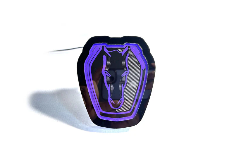 Ford Illuminated LED Radiator Grille Emblems and Badges with Mustang Dark Horse (type 1) logo - Image 7