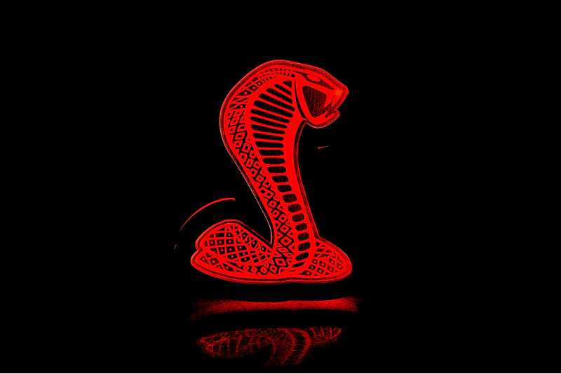 Ford Illuminated LED Radiator Grille Emblems and Badges with Mustang Snake logo - Image 4
