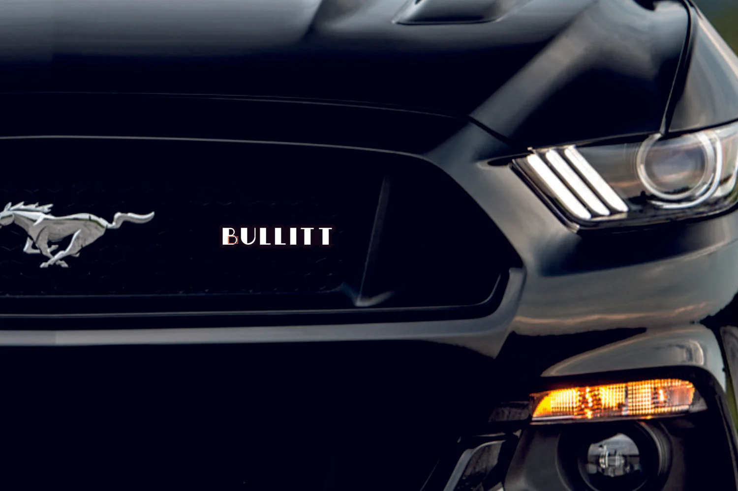 Ford Mustang Emblem & Badge Set - Grille and Tailgate Bullitt logo (Type 2) - Image 2