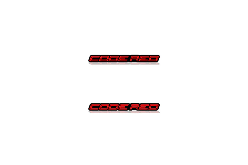 Ford Mustang Emblem & Badge Set - Grille and Tailgate Code Red logo (Type 2)