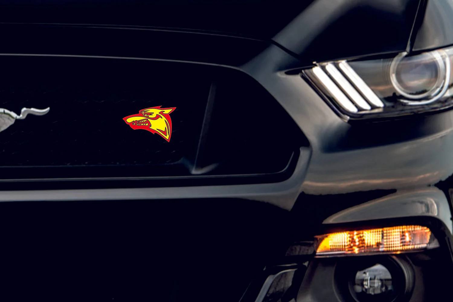 Ford Mustang Emblem & Badge Set - Grille and Tailgate Coyote logo (type 2) - Image 2