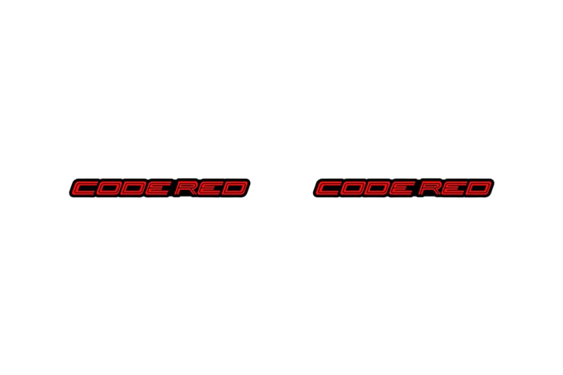 Ford Mustang Emblem & Badges set with Code Red logo (Type 2) - Image 3