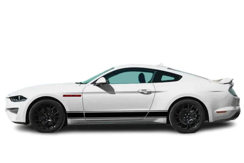 Ford Mustang Emblem & Badges set with Code Red logo (Type 2) - Image 5