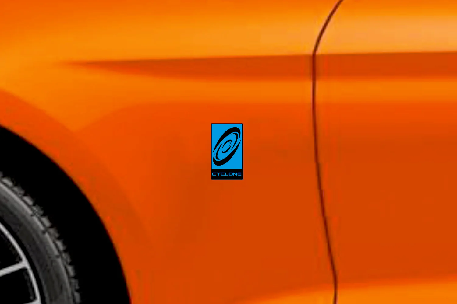 Ford Mustang emblem for fenders with Cyclone logo (Type 2) - Image 2