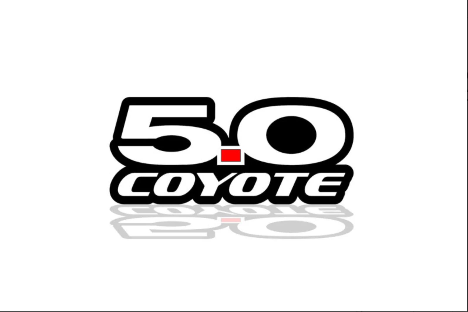 Ford Mustang Radiator grille emblem with 5.0 Coyote logo (type 2)