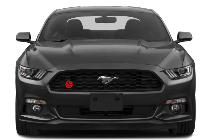 Ford Mustang Radiator grille emblem with Snake Shelby logo (Type 2) - Image 2