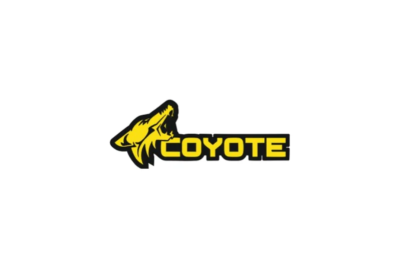Ford Mustang tailgate trunk rear emblem with Coyote logo (type 7)