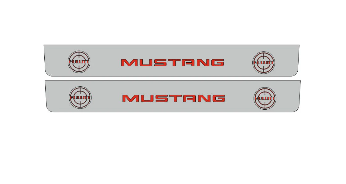 Ford Mustang V 2005-2015 Illuminated LED Door Sill Plates With BULLITT Logo (type 4)