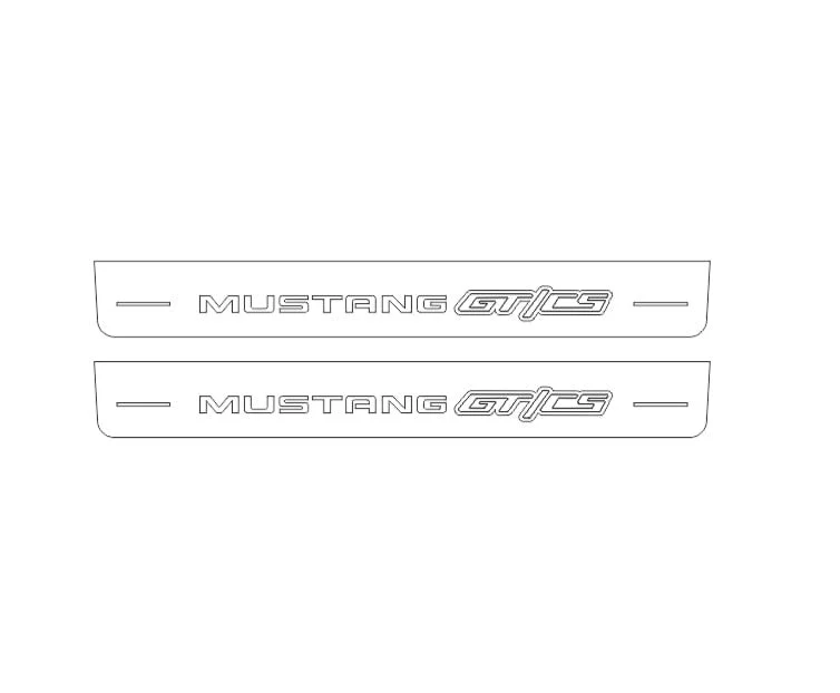 Ford Mustang V 2005-2015 Illuminated LED Door Sill Plates With Mustang GT/CS Logo