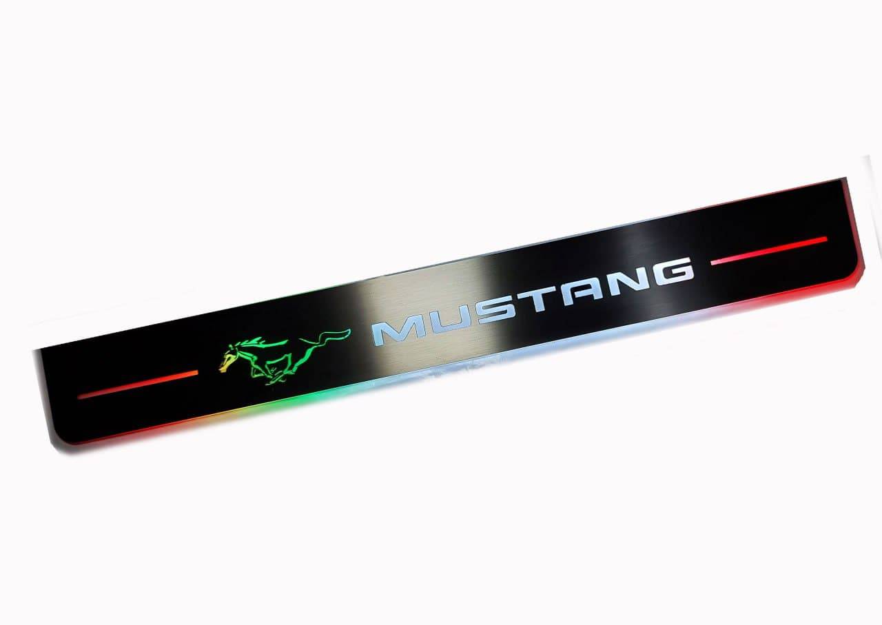 Ford Mustang V 2005-2015 Illuminated LED Door Sill Plates With Mustang Logo - Image 4