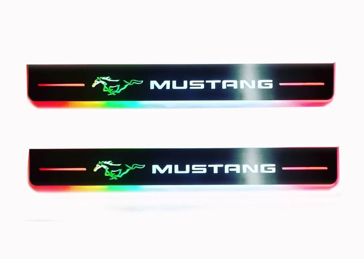 Ford Mustang V 2005-2015 Illuminated LED Door Sill Plates With Mustang Logo - Image 9