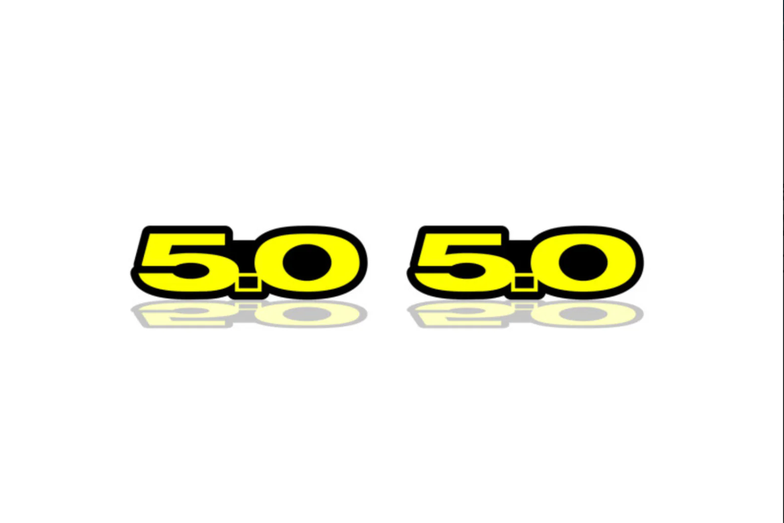 Ford Mustang V Emblem & Badges set with Mustang 5.0 logo (type 2) - Image 3