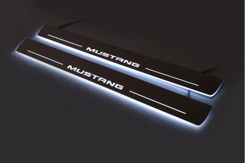 Ford Mustang VI 2015-2023 Door Sill Protectors With Logo Mustang - Image 6