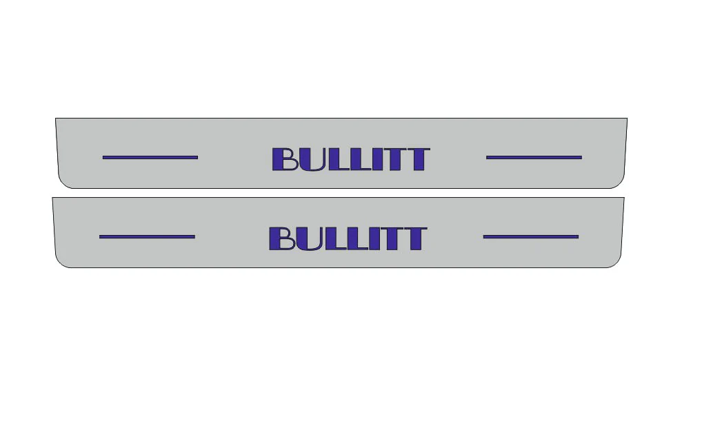 Ford Mustang VI 2015-2023 Illuminated LED Door Sill Plates With BULLITT Logo (type 5) - Image 2