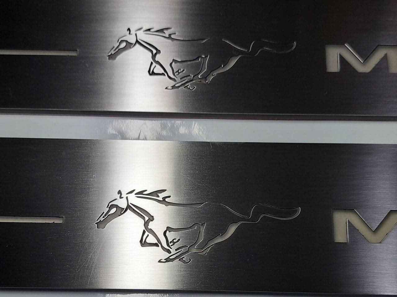 Ford Mustang VI 2015-2023 Illuminated LED Door Sill Plates With Mustang Logo - Image 8