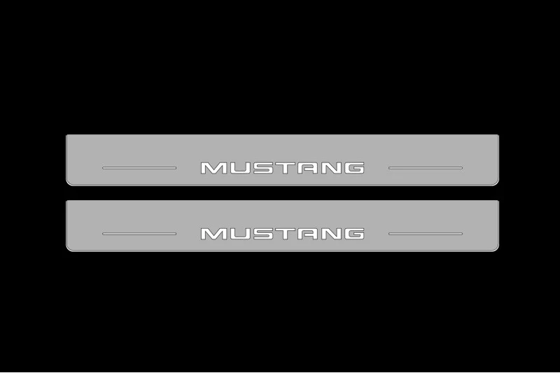 Ford Mustang VII 2023+ Illuminated LED Door Sill Plates With Mustang Logo