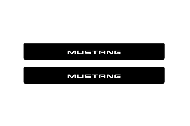 Ford Mustang VII 2023+ Led Door Sill Pro With Logo Mustang (Premium Painting)