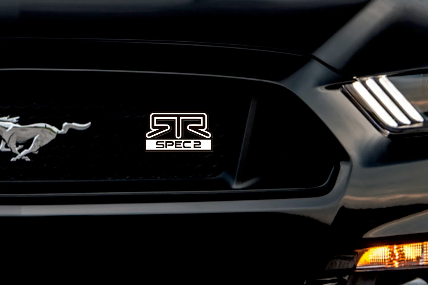 Ford Radiator grille emblem with RTR Spec 2 logo - Image 2