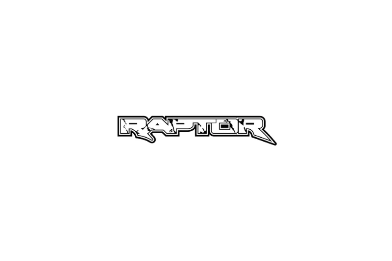 Ford Ranger tailgate trunk rear emblem with Raptor logo (Type 3)