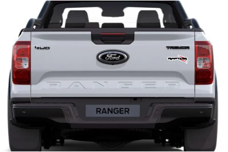 Ford Ranger tailgate trunk rear emblem with Raptor logo (Type 4) - Image 2
