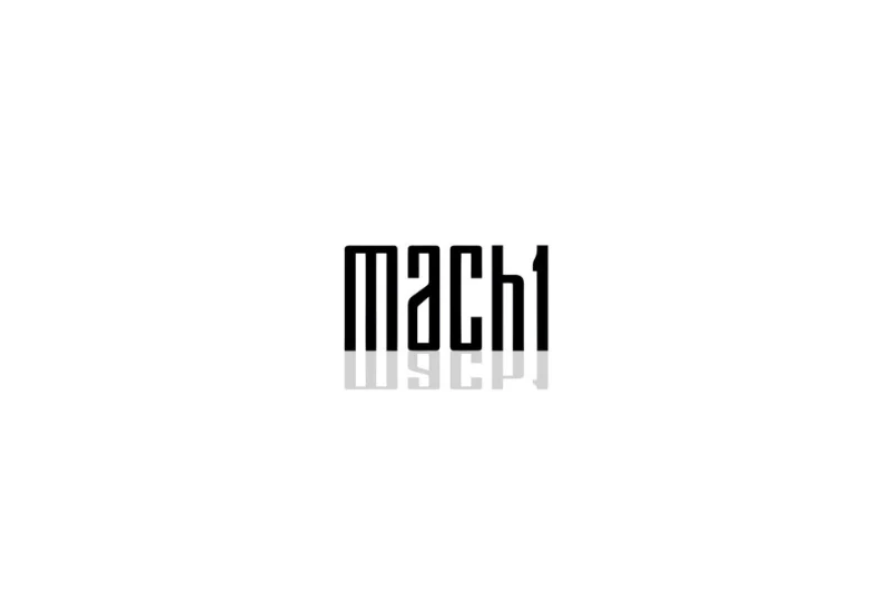Ford tailgate trunk rear emblem with MACH1 logo (Type Mono)