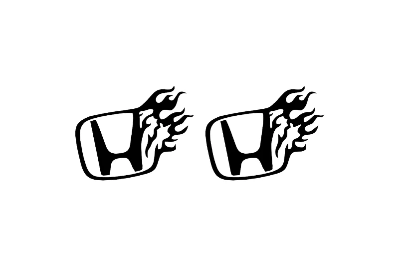 Honda Emblem & Badges set with Honda Fire logo - Image 3