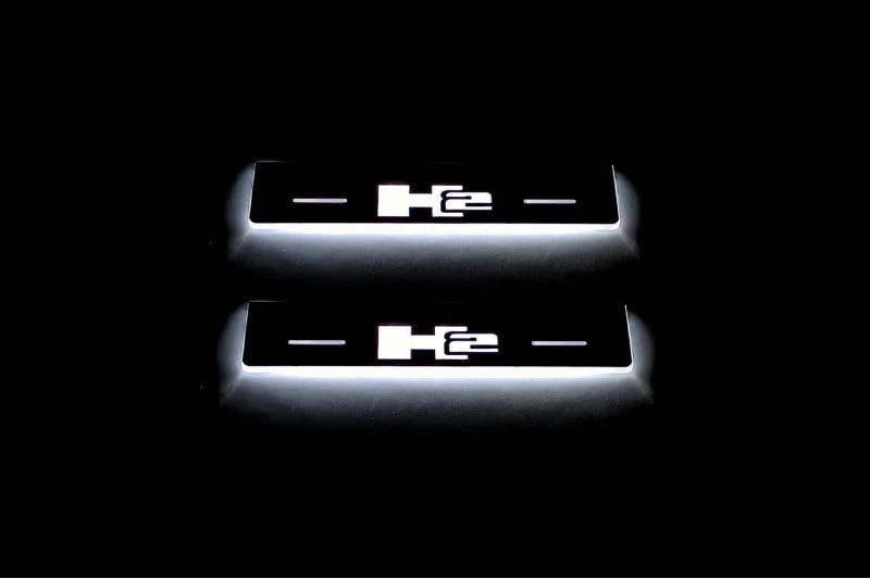 Hummer H2 2002-2009 LED Door Sills PRO With Logo H2 - Image 11