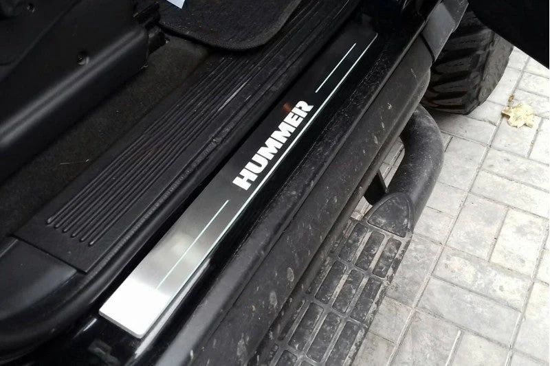 Hummer H2 2002-2009 Led Door Sills With Logo Hummer - Image 22