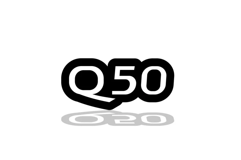 Infiniti Illuminated LED Radiator Grille Emblems and Badges with Q50 logo - Image 4