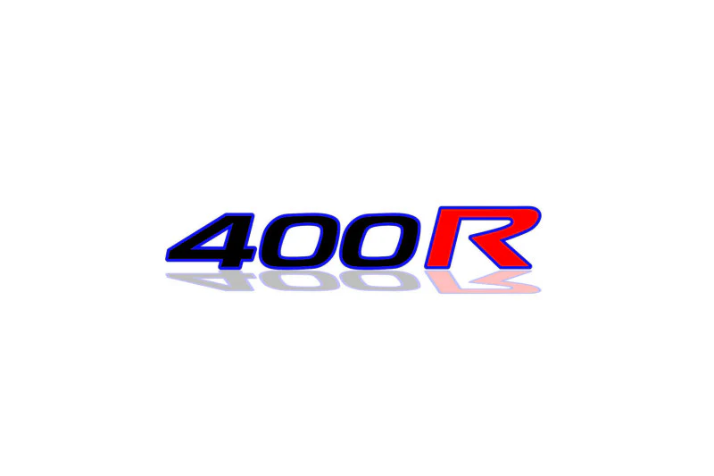 Infiniti tailgate trunk rear 3D emblem with 400R logo (type MIXT) Var. 2