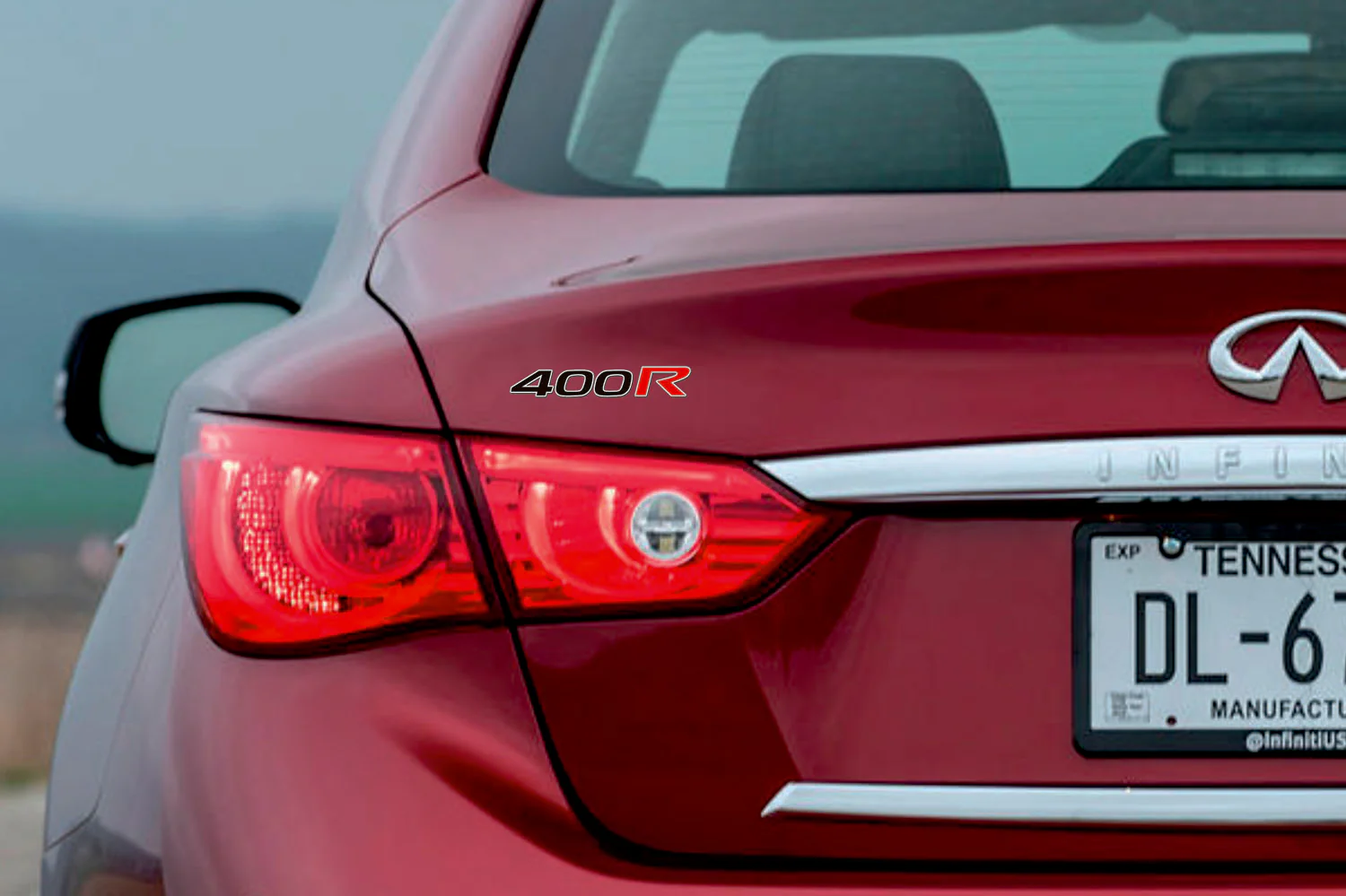Infiniti tailgate trunk rear 3D emblem with 400R logo (type MIXT) Var. 2 - Image 2