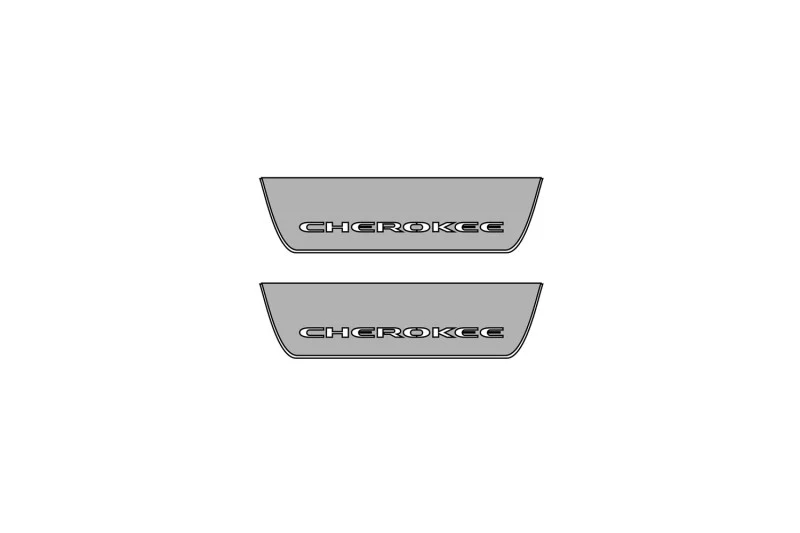 Jeep Cherokee KL 2014+ LED Door Sills PRO With Logo Cherokee - Image 2