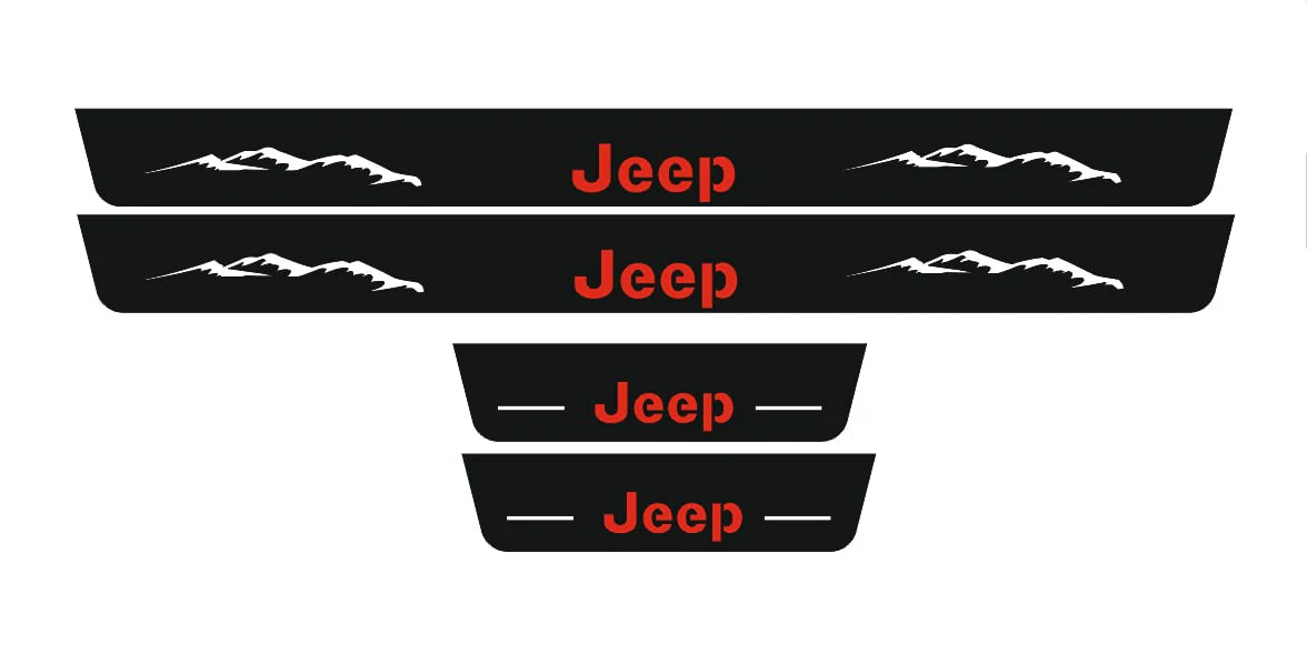 Jeep Compass II 2016+ Door Sill Led Plate With Jeep Logo - Image 2